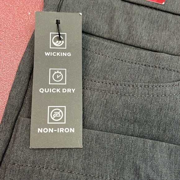 Van Heusen tech pants. Stretch. Slim fit. Flat front. Five pocket. NWT! SZ 38x32 - Picture 8 of 9